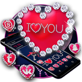 Love You Diamond Launcher Theme icon