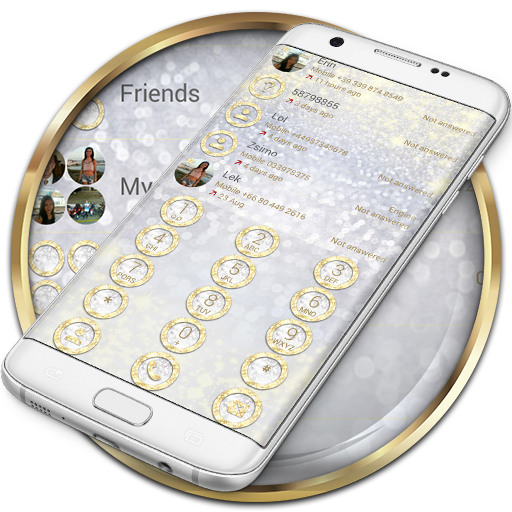 Dialer Glitter Gold Silv Theme icon