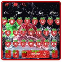 Strawberry Water Splash Keyboard Theme