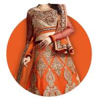 Netted Lehenga Choli For Women Photo Editor