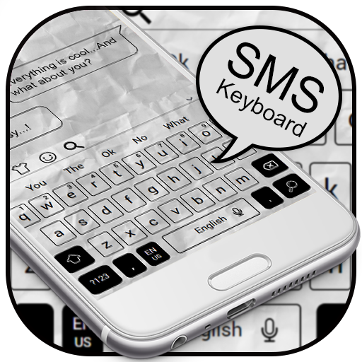 Crumpled Paper SMS Keyboard Theme icon