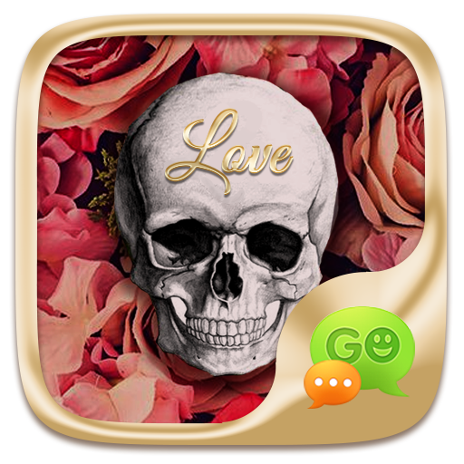 (FREE) GO SMS SKULL&amp;ROSE THEME icon