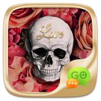(FREE) GO SMS SKULL&ROSE THEME