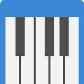 Blue and white game of piano