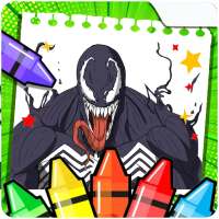 Venom Coloring Rope Hero fight