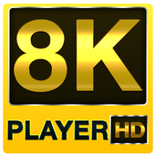 8k ultra hd video player (8k full hd player) icon