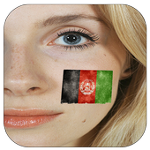 Flag Face Photo Frame AFGHAN icon