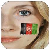 Flag Face Photo Frame AFGHAN on 9Apps