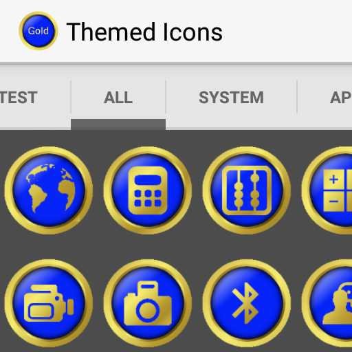 Royal Blue Gold Icon Pack - HD icon