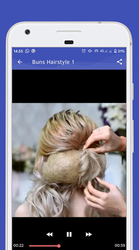 Buns Hairstyle - Video Step By Step Offline screenshot 4