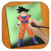 How to Draw Goku easy icon