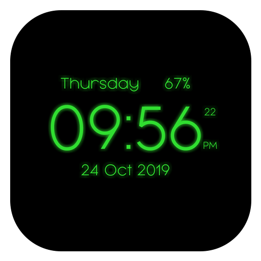 Modern Digital Clock Live Wallpaper icon