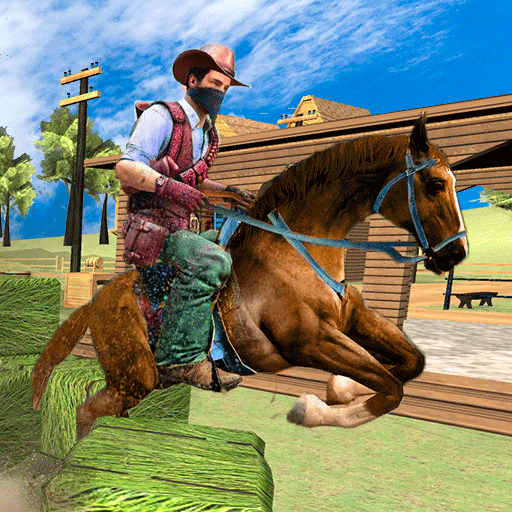 Wild Cowboy West Warrior Games- horse riding games icon