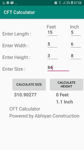 CFT Calculator screenshot 1