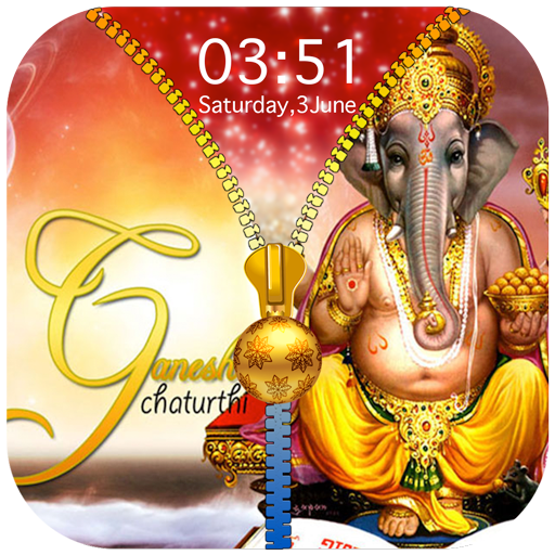 Ganesh Chaturthi Zipper Lock Screen icon