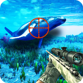 Blue whale sniper hunter 3d game icon