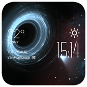 Wormhole weather widget/clock أيقونة