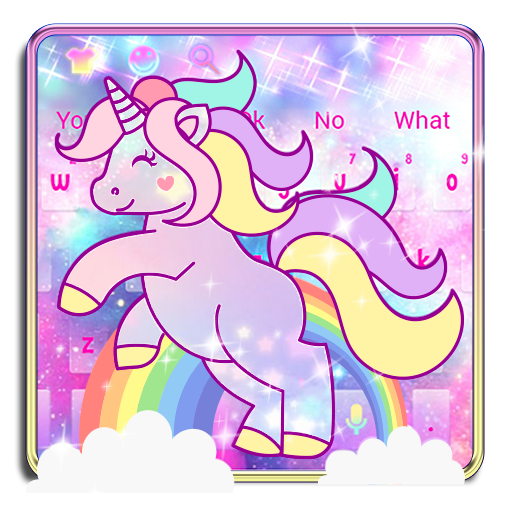 ikon Pink Cute Unicorn Keyboard