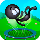 Stickman Trampline Flip Jumping Game icon