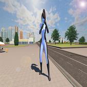 Flying US Rope Hero Girl: Vice Town Gangster Crime icon