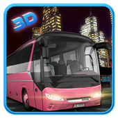 coach bus driver night duty icon