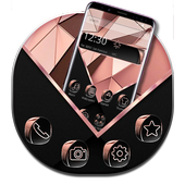 Rose Gold Luxury Launcher Theme icon