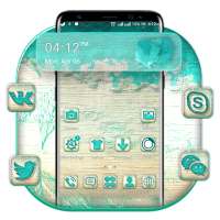 Khadi Texture Aqua Launcher Theme