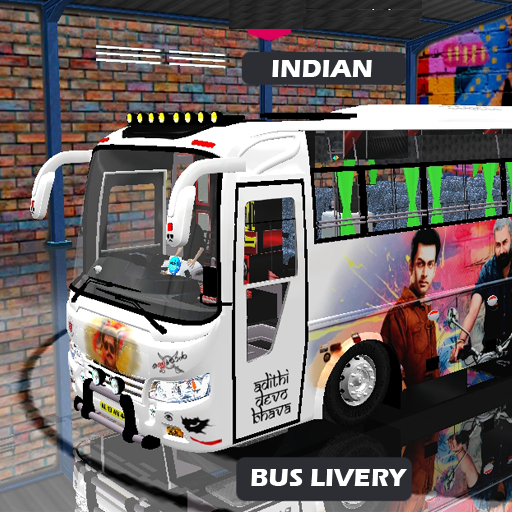 Bussid Indian Bus Livery 4K أيقونة