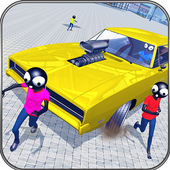 Stickman Destruction Car Driving 3D: Annihilation icon