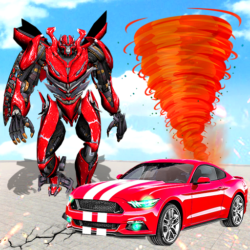 Tornado Robot Car Transform Shooting Games icon