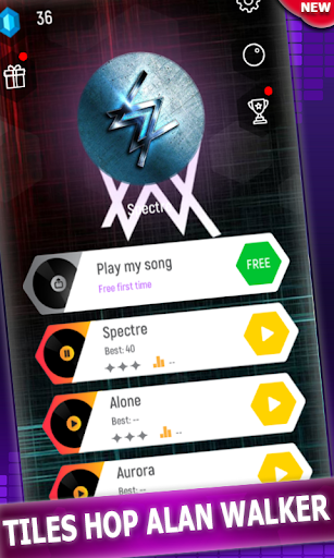 Alan Walker Tiles Hop Music Games Songs screenshot 1