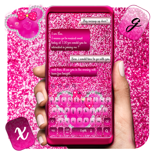 Pink Glitter Keyboard icon