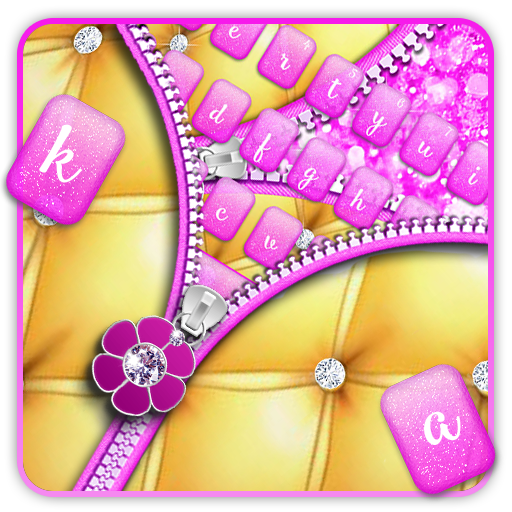 Pink Gold Zipper Theme icon