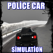 Polizeiauto-Fahrsimulation 3D icon
