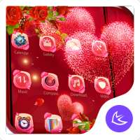 Red rose love-APUS launcher  free theme