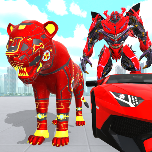 Lion Robot Transform: Car Robot Transport Sim icon