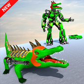 Crocodile Robot Car Transform Robot Games icon
