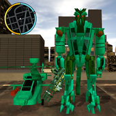 Flying Helix Robot Transforming Jet Robot Shooting icon