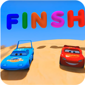 Superhero Lightning Car Downhill Stunt Racing Game icon