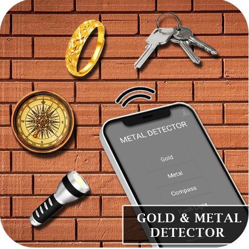 Gold &amp; Metal Detector, Compass icon