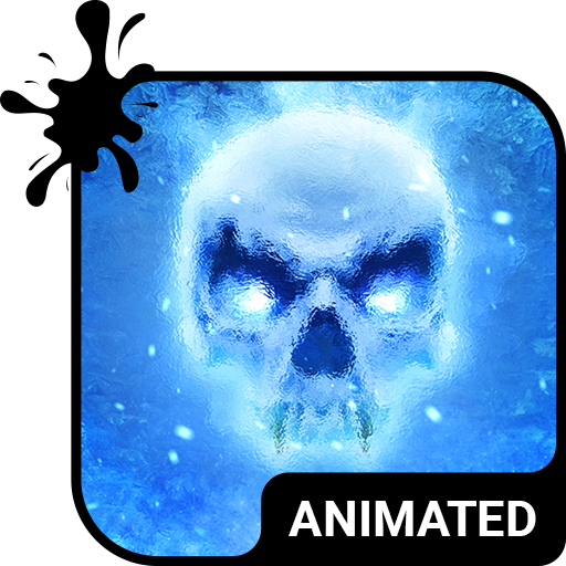 Ice Skull Animated Keyboard   Live Wallpaper icon