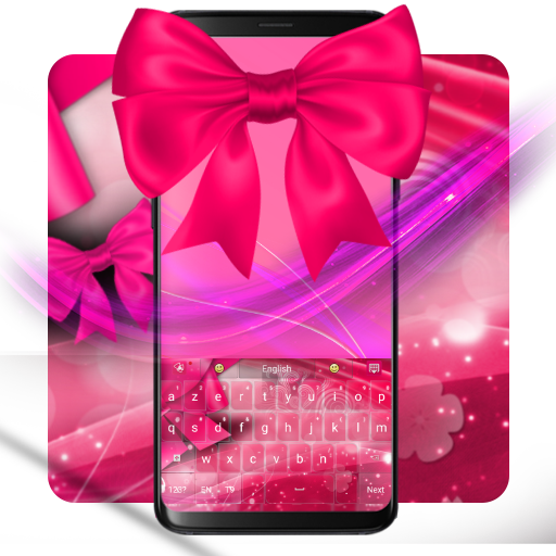 Pink Glow Ribbon Keyboard 🎀 icon