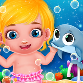Mermaid Baby Sitter Daycare Games icon