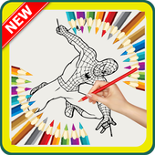 Coloring Game of Superheroes - Spiderman icon