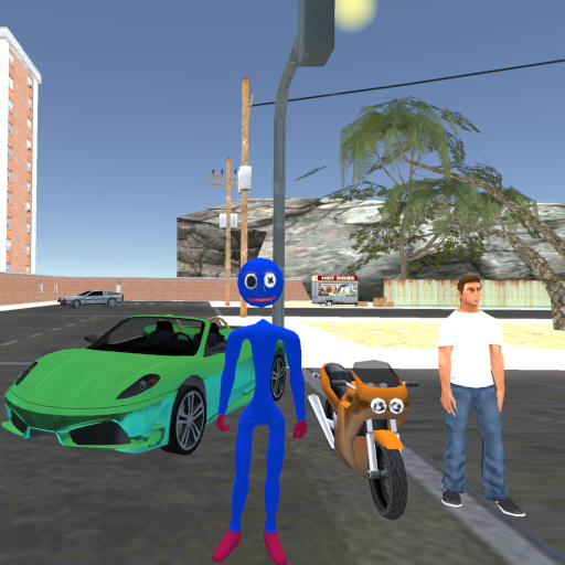 Rainbow Stickman, Rope Hero icon