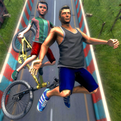 Happy Guts Glory Wheels - BMX Obstacle Course Game icon