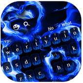 Blue Flame Love Heart Keyboard on 9Apps