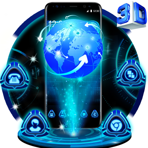 3D Tech Earth Theme Launcher icon