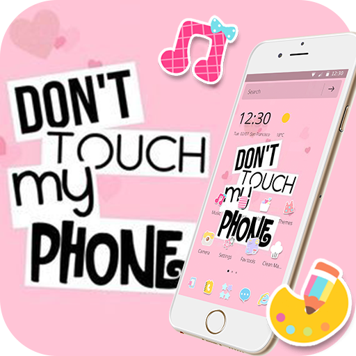 Pink Don't Touch My Phone Theme icon