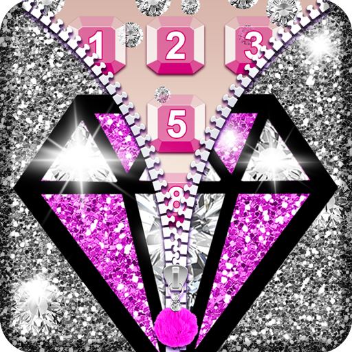Diamond Zipper Screen Lock App icon